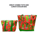 Empire Cove 2 Piece Gift Set Cactus Large Tote Bag Insulated Lunch Bag Cooler-Casaba Shop 2 image