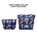 Empire Cove 2 Piece Gift Set Floral Large Tote Bag Insulated Lunch Bag Cooler-Casaba Shop 2 image
