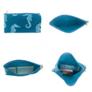 Empire Cove Womens 2 Piece Gift Set Seahorse Tote Bag Cosmetic Bag Makeup Pouch-Casaba Shop 5 image