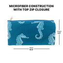 Empire Cove Womens 2 Piece Gift Set Seahorse Tote Bag Cosmetic Bag Makeup Pouch-Casaba Shop 6 image