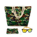 Empire Cove Womens 2 Piece Gift Set Camouflage Beach Tote Bag Sunglasses Travel 1 image