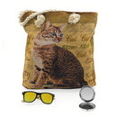 Empire Cove Womens 3 Piece Gift Set Cat Beach Tote Bag Sunglasses Mirror Travel 1 image