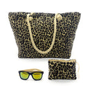 Empire Cove Womens 2 Piece Gift Set Leopard Beach Tote Bag Sunglasses Travel 1 image