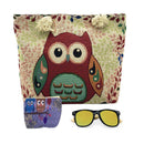 Empire Cove Womens 3 Piece Gift Set Cute Owl Tote Bag Coin Pouch Sunglasses Travel 1 image