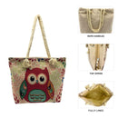 Empire Cove Womens 3 Piece Gift Set Cute Owl Tote Bag Coin Pouch Sunglasses Travel-Casaba Shop 2 image