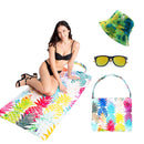 Empire Cove Womens 3 Piece Gift Set Beach Towel Tote Bag Bucket Hat Sunglasses 1 image