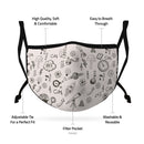 Cute Face Masks for Kids Child Adjustable Boys Girls Ages 3 to 9 Cotton Poly Washable Reusable 2 Layer Pocket Filter-Serve The Flag 3 image