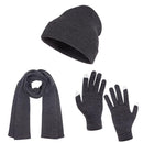 Casaba Winter 3 Piece Set Beanie Hat Scarf Touchscreen Gloves Flat Knit for Men Women-Serve The Flag 38 image