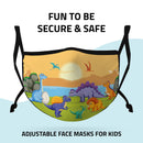 Cute Face Masks 3 / 5 Packs for Kids Child Adjustable Boys Girls Ages 3 to 9 Cotton Poly Washable Reusable 2 Layer Pocket Filter-Serve The Flag 6 image