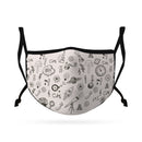 Cute Face Masks for Kids Child Adjustable Boys Girls Ages 3 to 9 Cotton Poly Washable Reusable 2 Layer Pocket Filter-Serve The Flag 6 image