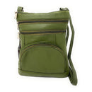 Casaba Womens Genuine Leather Crossbody Purse Shoulder Messenger Bag Organizer-Serve The Flag 15 image