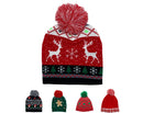 Empire Cove Winter Holiday Christmas Beanie with Yarn Pom Pom Holiday Gifts-Serve The Flag 1 image