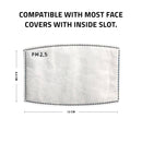 PM 2.5 Activated Carbon Filters 5 Layer Replacement Filters for Face Mask Adults Kids-Serve The Flag 4 image