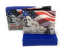 Printed Designs Bifold Wallets In Gift Box Cash Card Id Slots Mens Womens Youth-Serve The Flag 105 image