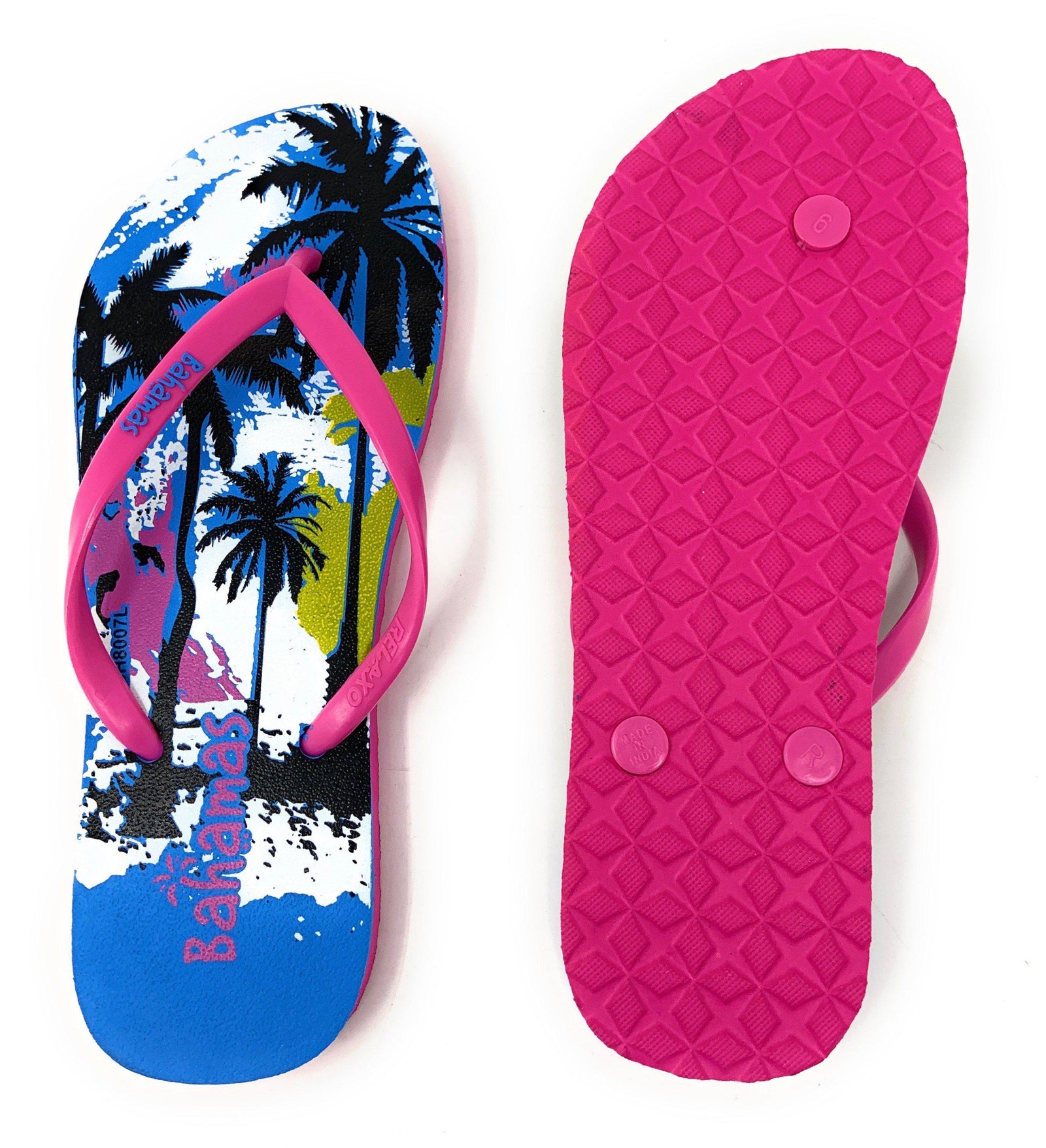 Bahamas Flip Flops Sandals Slippers for Women with Summer Fun Prints