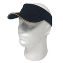 1 Dozen Washed Sandwich Cotton Sun Beach Visors Gold Wholesale Lot Bulk-Serve The Flag 1 image