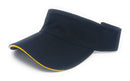 1 Dozen Washed Sandwich Cotton Sun Beach Visors Gold Wholesale Lot Bulk-Serve The Flag 10 image
