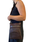 Casaba Womens Genuine Leather Crossbody Purse Shoulder Messenger Bag Organizer-Serve The Flag 4 image