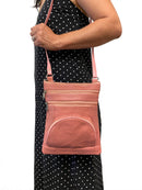 Casaba Womens Genuine Leather Crossbody Purse Shoulder Messenger Bag Organizer-Serve The Flag 8 image