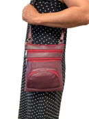 Casaba Womens Genuine Leather Crossbody Purse Shoulder Messenger Bag Organizer-Serve The Flag 7 image