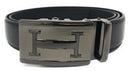 Leather Mens Ratchet Belt Sliding Adjustable Automatic Buckle Cut to Size-Serve The Flag 37 image