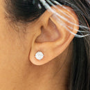 Empire Cove 14K Gold Sterling Silver Dipped Jewelry Cubic Zirconia Stud Earrings-Casaba Shop 2 image