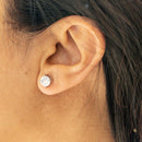 Empire Cove 14K Gold Sterling Silver Dipped Jewelry Cubic Zirconia Stud Earrings-Casaba Shop 3 image