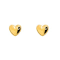 Empire Cove 14K Gold Sterling Silver Dipped Jewelry Heart Shaped Stud Earrings Minimalist-Casaba Shop