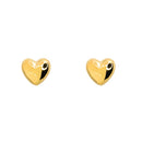 Empire Cove 14K Gold Sterling Silver Dipped Jewelry Heart Shaped Stud Earrings Minimalist-Casaba Shop 1 image