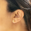 Empire Cove 14K Gold Sterling Silver Dipped Jewelry Heart Shaped Stud Earrings Minimalist-Casaba Shop 2 image