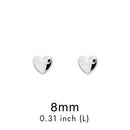 Empire Cove 14K Gold Sterling Silver Dipped Jewelry Heart Shaped Stud Earrings Minimalist-Casaba Shop 5 image
