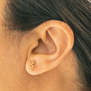 Empire Cove 14K Gold Sterling Silver Dipped Jewelry Musical Note Stud Earrings-Casaba Shop 2 image