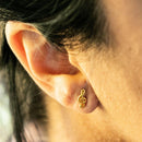 Empire Cove 14K Gold Sterling Silver Dipped Jewelry Musical Note Stud Earrings-Casaba Shop 3 image