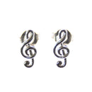 Empire Cove 14K Gold Sterling Silver Dipped Jewelry Musical Note Stud Earrings-Casaba Shop 6 image