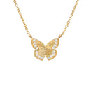 The Empire Cove 14K Gold Sterling Silver Dipped Jewelry Butterfly Pendant Necklace-Casaba Shop 1 image