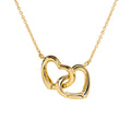 Empire Cove 14K Gold Sterling Silver Dipped Jewelry Double Heart Pendant Necklace-Casaba Shop