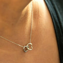 Empire Cove 14K Gold Sterling Silver Dipped Jewelry Double Heart Pendant Necklace-Casaba Shop 5 image