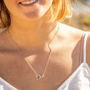 Empire Cove 14K Gold Sterling Silver Dipped Jewelry Double Heart Pendant Necklace-Casaba Shop 7 image