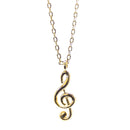 Empire Cove 14K Gold Sterling Silver Dipped Jewelry Musical Note Pendant Necklace-Casaba Shop 3 image