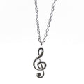 Empire Cove 14K Gold Sterling Silver Dipped Jewelry Musical Note Pendant Necklace-Casaba Shop