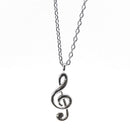 Empire Cove 14K Gold Sterling Silver Dipped Jewelry Musical Note Pendant Necklace-Casaba Shop 8 image