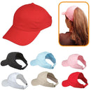 100% Cotton Ponytail Visor Baseball Caps Hats Flex Elastic Closure Womens Girls-Serve The Flag 1 image