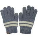 Empire Cove Winter Set Knit Striped Beanie and Touch Screen Gloves Gift Set-Beanies-Empire Cove-Black-Casaba Shop 25 image