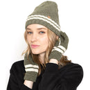 Empire Cove Winter Set Knit Striped Beanie and Touch Screen Gloves Gift Set-Beanies-Empire Cove-Black-Casaba Shop 32 image