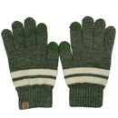 Empire Cove Winter Set Knit Striped Beanie and Touch Screen Gloves Gift Set-Beanies-Empire Cove-Black-Casaba Shop 34 image