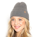 Empire Cove Womens Ribbed Knit Cuff Beanie-UNCATEGORIZED-Empire Cove-Taupe-Casaba Shop 7 image