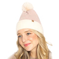Empire Cove Winter Ribbed Knit Beanie with Faux Fur Pom Pom Hats Gifts for Her-Beanies-Empire Cove-Blue-Casaba Shop