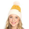 Empire Cove Winter Ribbed Knit Beanie with Faux Fur Pom Pom Hats Gifts for Her-Beanies-Empire Cove-Green-Casaba Shop