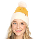 Empire Cove Winter Ribbed Knit Beanie with Faux Fur Pom Pom Hats Gifts for Her-Beanies-Empire Cove-Green-Casaba Shop 5 image