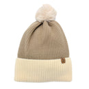 Empire Cove Winter Ribbed Knit Beanie with Faux Fur Pom Pom Hats Gifts for Her-Beanies-Empire Cove-Rust-Casaba Shop 33 image